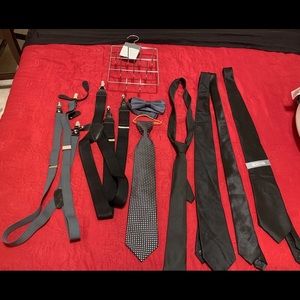 Men’s Tie Lot with Tie Rack